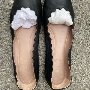 Chloe scalloped ballerina flats